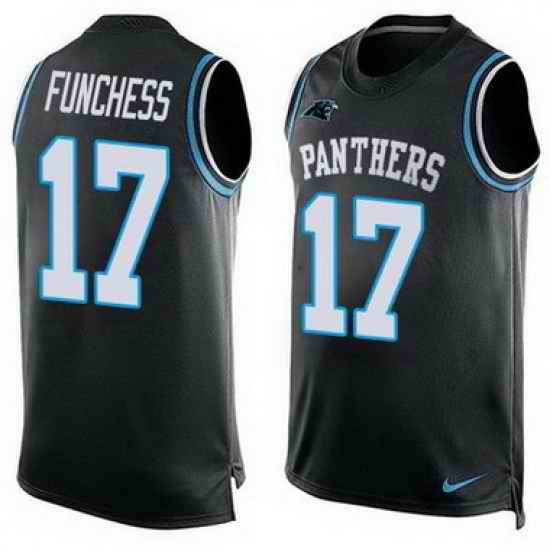 Nike Panthers #17 Devin Funchess Black Team Color Mens Stitched NFL Limited Tank Top Jersey